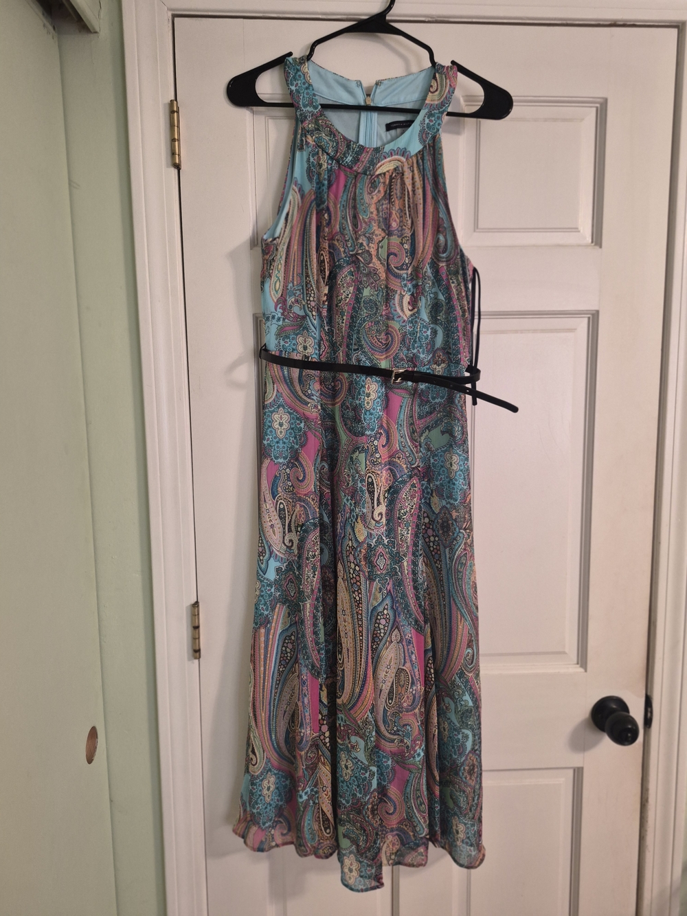 Tommy Hilfiger Paisley Maxi Dress in Teal & Pink
